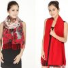 Autumn Leaves on Silk and Cashmere Scarf/Shawl - Image 8