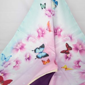 Butterflies on Silk and Cashmere Scarf/Shawl