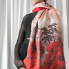 Autumn Leaves on Silk and Cashmere Scarf/Shawl - Image 2