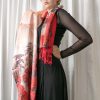 Autumn Leaves on Silk and Cashmere Scarf/Shawl - Image 3