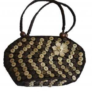 Coconut Shell Bag (Brown and White)